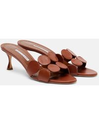 Manolo Blahnik - Haribalmu 50 Leather Mules - Lyst