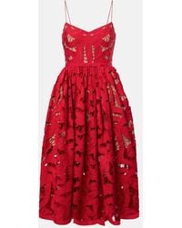 Self-Portrait - Midikleid Bow Aus Spitze - Lyst