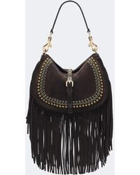 Etro - Pony Medium Studded Suede Shoulder Bag - Lyst