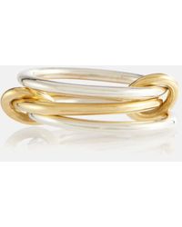 Spinelli Kilcollin - Solarium 18kt Yellow Gold And Sterling Silver Linked Rings - Lyst