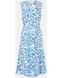 Marni - Printed Cotton Midi Dress - Lyst