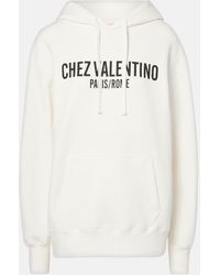 Valentino - Printed Cotton Jersey Hoodie - Lyst