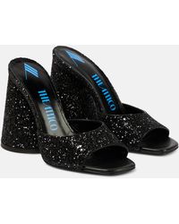 The Attico - Luz Embellished Leather Mules - Lyst