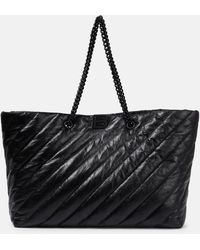 Balenciaga - Carry All Crush Leather Tote - Lyst