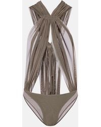 Rick Owens - Miami Cutout Sheer Tulle Bodysuit - Lyst