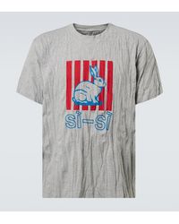 Bottega Veneta - Printed Cotton-Blend Jersey T-Shirt - Lyst