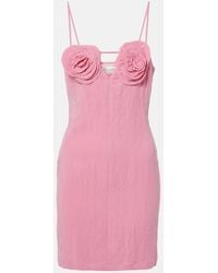 Blumarine - Abito Corto Con Applicazioni Floreali - Lyst