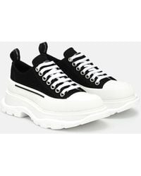 McQueen - Sneakers in pelle con plateau - Lyst