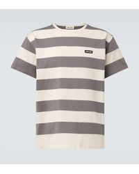 Miu Miu - Striped Cotton Jersey T-Shirt - Lyst