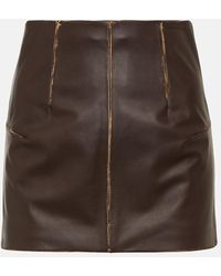 MM6 by Maison Martin Margiela - Leather Miniskirt - Lyst