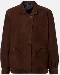 Blazé Milano - Cleo Suede Bomber Jacket - Lyst