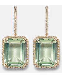 SHAY - Ohrringe Portrait Aus 18Kt Gelbgold Mit Diamanten Und Amethyst - Lyst