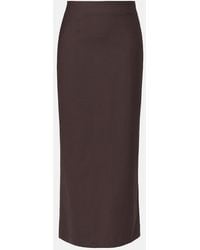 Brunello Cucinelli - Wool-Blend Maxi Skirt - Lyst