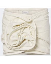 Magda Butrym - Floral-Applique Cotton Jersey Miniskirt - Lyst