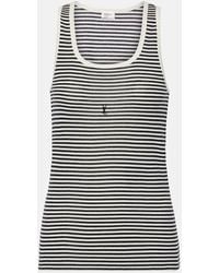 Saint Laurent - Striped Tank Top - Lyst