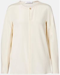 Max Mara - Mitico Silk-Blend Cady Top - Lyst