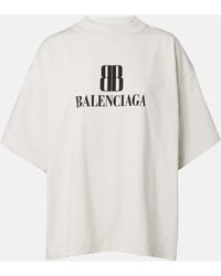 Balenciaga - Camiseta De Jersey De Algodon Con Logo - Lyst
