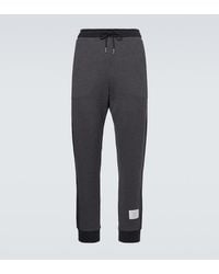 Thom Browne - 4-Bar Cotton Jersey Sweatpants - Lyst