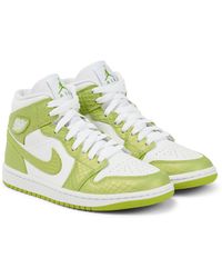 Nike Air Jordan 1 Snake-effect Leather Trainers - Multicolour