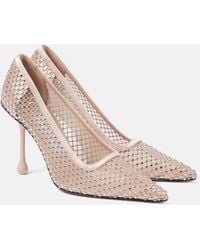 Jimmy Choo - Ixia 95 Embellished Mesh Pumps - Lyst