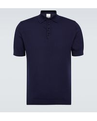 Allude - Cotton, Silk, And Cashmere Polo Shirt - Lyst