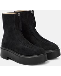 The Row - Zipped Leather Boots - Lyst