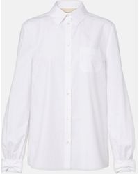 Valentino - Bow-Detail Cotton Poplin Shirt - Lyst