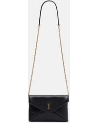 Saint Laurent - Cassandre Leather Shoulder Bag - Lyst