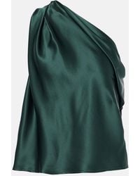 The Sei - Silk One-Shoulder Sleeveless Top - Lyst