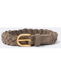 Lardini - Braided Suede Belt - Lyst
