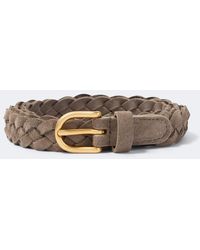 Lardini - Braided Suede Belt - Lyst