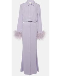 Roland Mouret - Verzierte Robe Aus Crepe - Lyst
