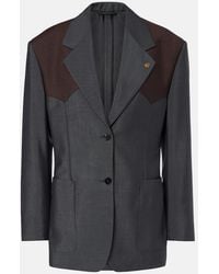 Versace - Medusa Wool And Mohair Blazer - Lyst