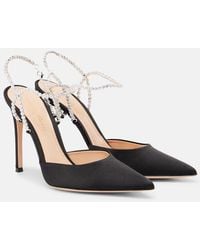 Gianvito Rossi - Crystal-Embellished Satin Pumps - Lyst