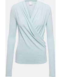 Givenchy - Draped Crepe Jersey Top - Lyst