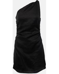 Faithfull the Brand - Marga Gathered Linen Minidress - Lyst
