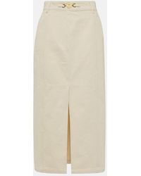 Patou - High-Rise Denim Maxi Skirt - Lyst