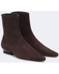 STAUD - Wally Suede Ankle Boots - Lyst
