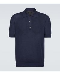 Tom Ford - Slim-fit Honeycomb-knit Silk-blend Polo Shirt - Lyst