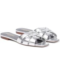 saint laurent nu pieds white