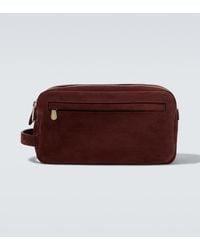 Brunello Cucinelli - Suede Toiletry Bag - Lyst