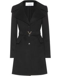 Valentino – Manteau en laine et cachemire - Noir