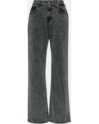 7 For All Mankind - Jean droit a taille basse - Lyst