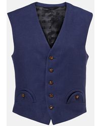 Blazé Milano - Gilet Feral En Soie Et Lin - Lyst