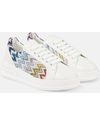 Missoni - Zigzag Leather Sneakers - Lyst