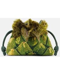 Loewe - Paula's Ibiza Flamenco Mini Beaded Clutch - Lyst
