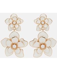 Self-Portrait - Enamel Drop Earrings - Lyst