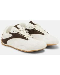 Bottega Veneta - Orbit Flash Suede-Trimmed Sneakers - Lyst