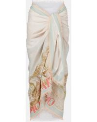 Zimmermann - Como Printed Cotton Beach Cover-Up - Lyst