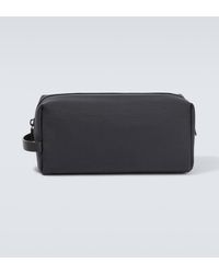 The Row - Clovis Leather-Trimmed Toiletry Pouch - Lyst